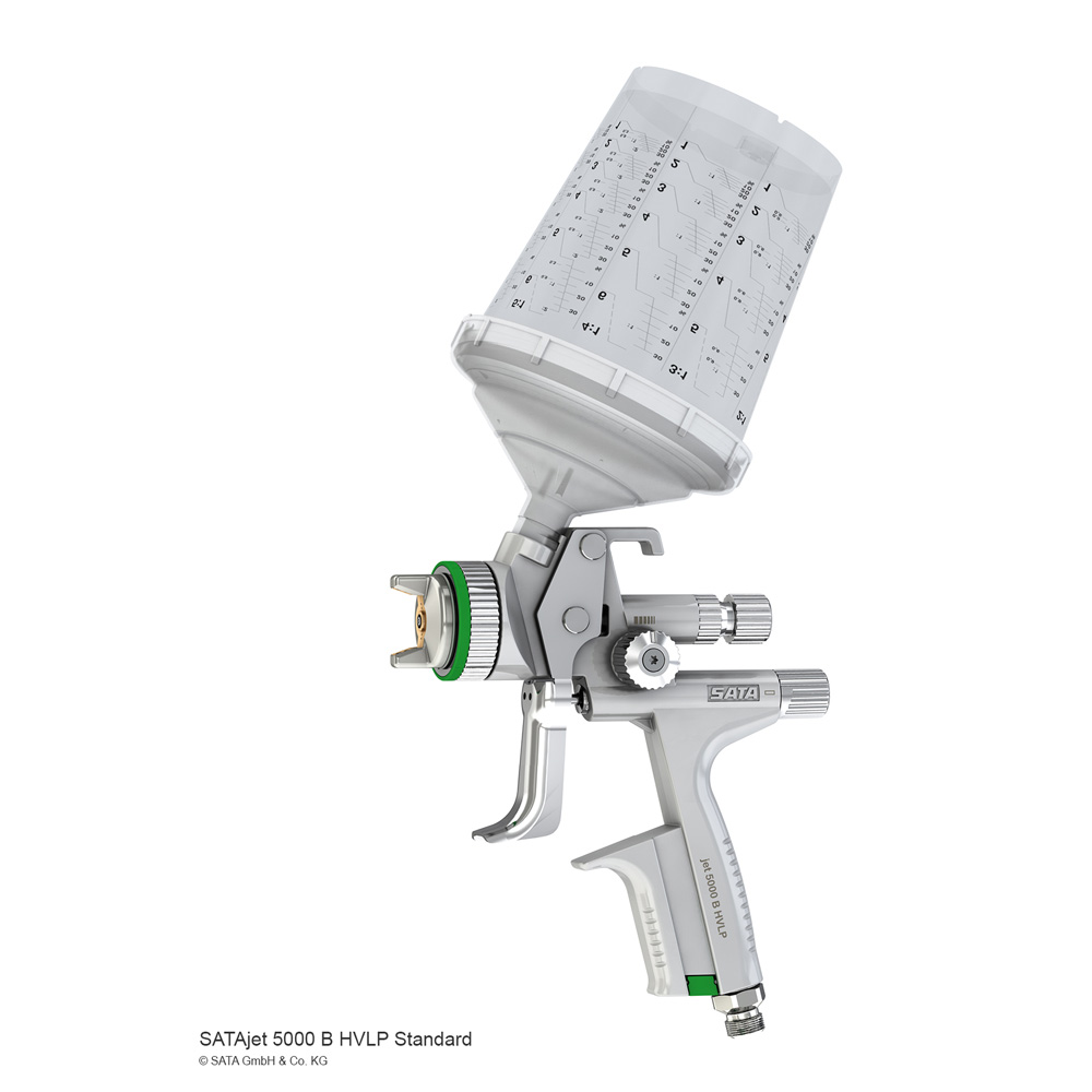 SATAjet 5000 B HVLP mit RPS-Einwegbecher 0,3 l / 0,6 l / 0,9 l (je 1 x), mit Drehgelenk